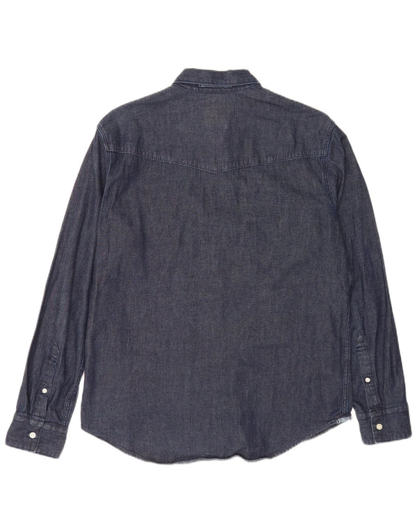Camisa jeans masculina Levi's Standard Fit média algodão azul marinho