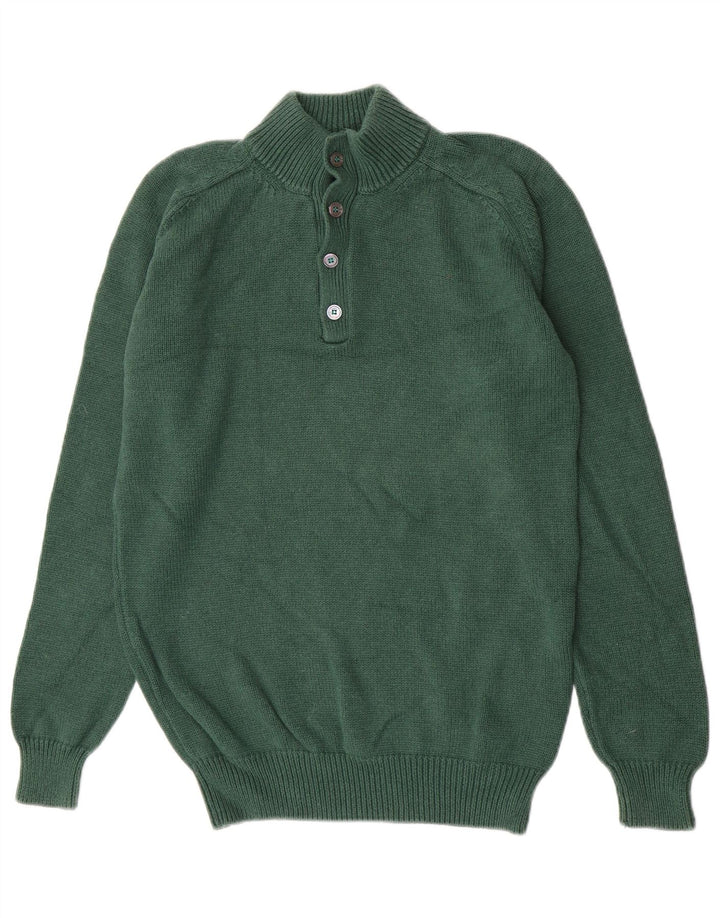 Suéter masculino Massimo Dutti com gola redonda, algodão verde grande