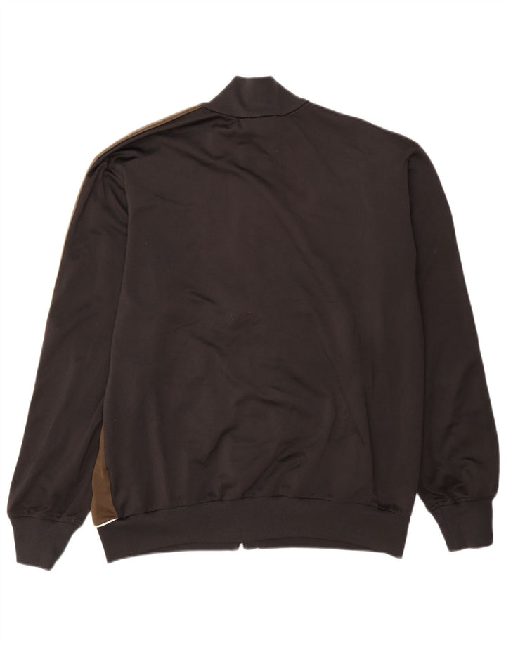 Adidas Mens Tracksuit Top Jacket Médio Marrom Colorblock Poliéster