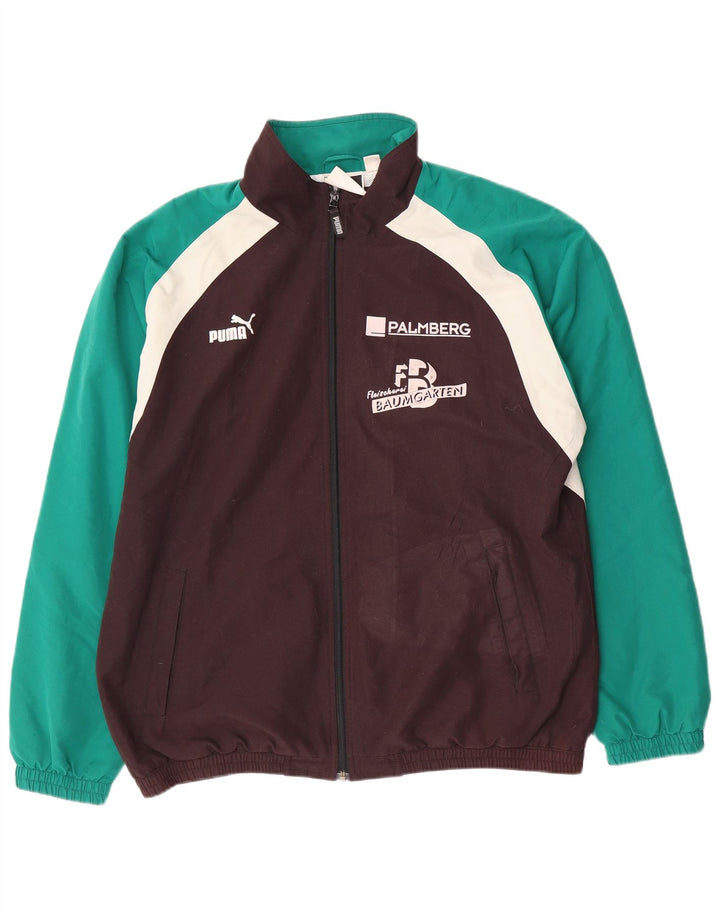 Jaqueta masculina Puma Graphic Tracksuit Top grande poliéster colorblock marrom