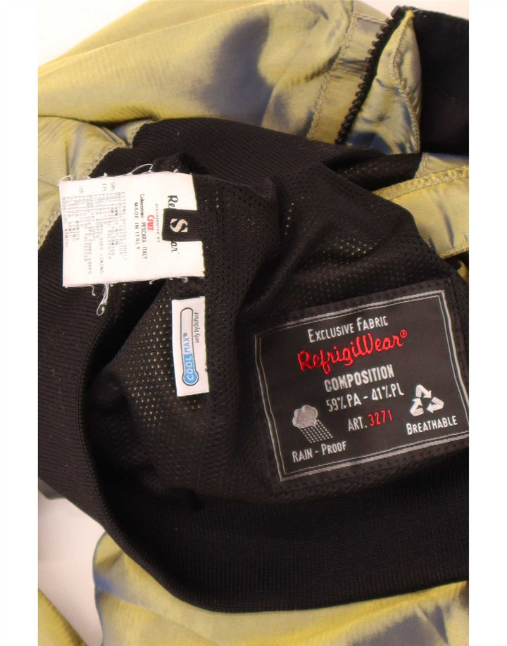 Jaqueta bomber feminina Refrigiwear UK 10 pequena poliamida verde