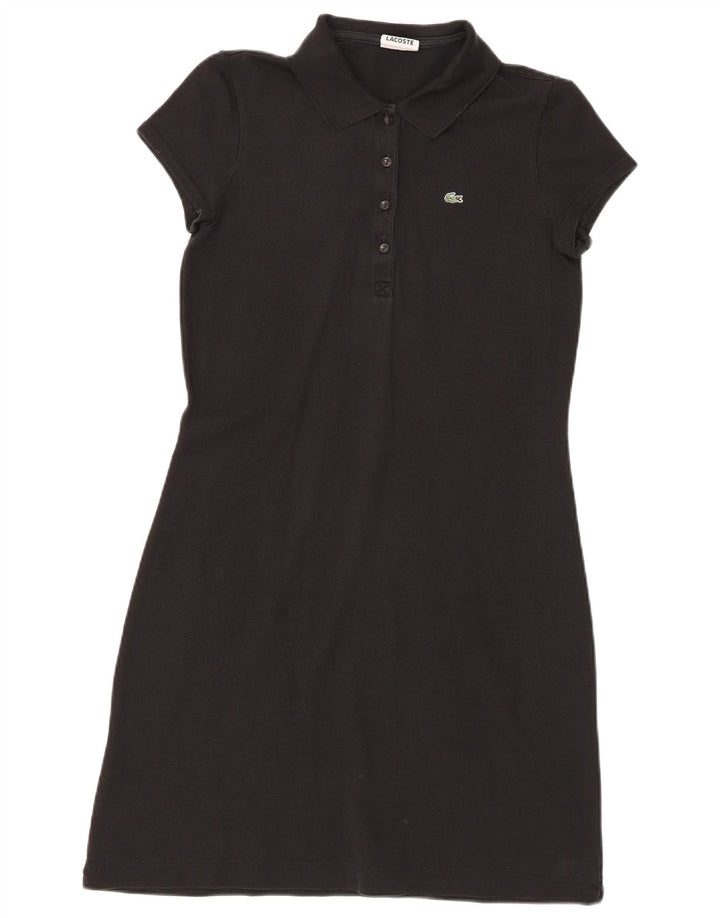 Vestido polo feminino Lacoste tamanho 42 grande algodão preto