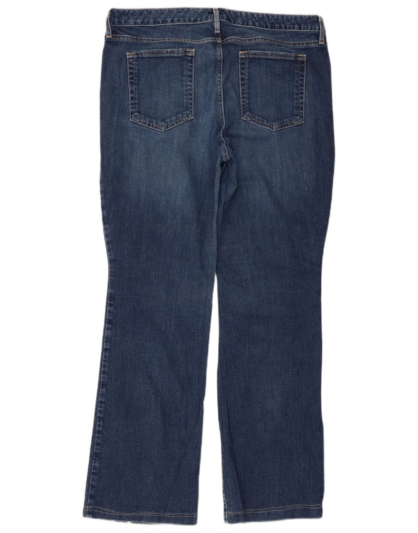EDDIE BAUER Jeans feminino ligeiramente curvilíneo com corte bootcut EUA 12 grande W34 L29 azul