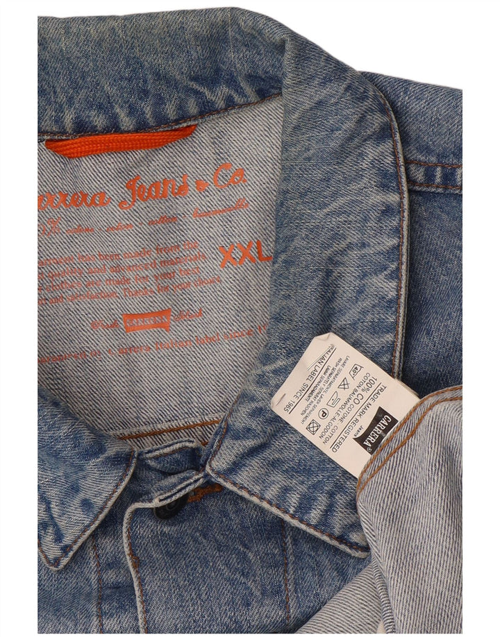 Jaqueta jeans masculina Carrera UK 44 2XL algodão azul