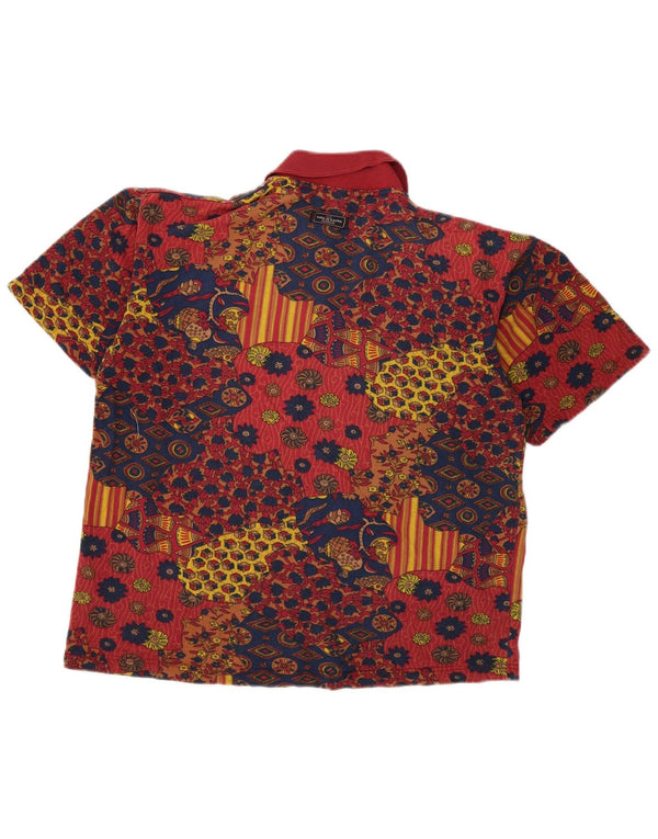 Camisa polo masculina Kappa grande algodão floral multicolorido