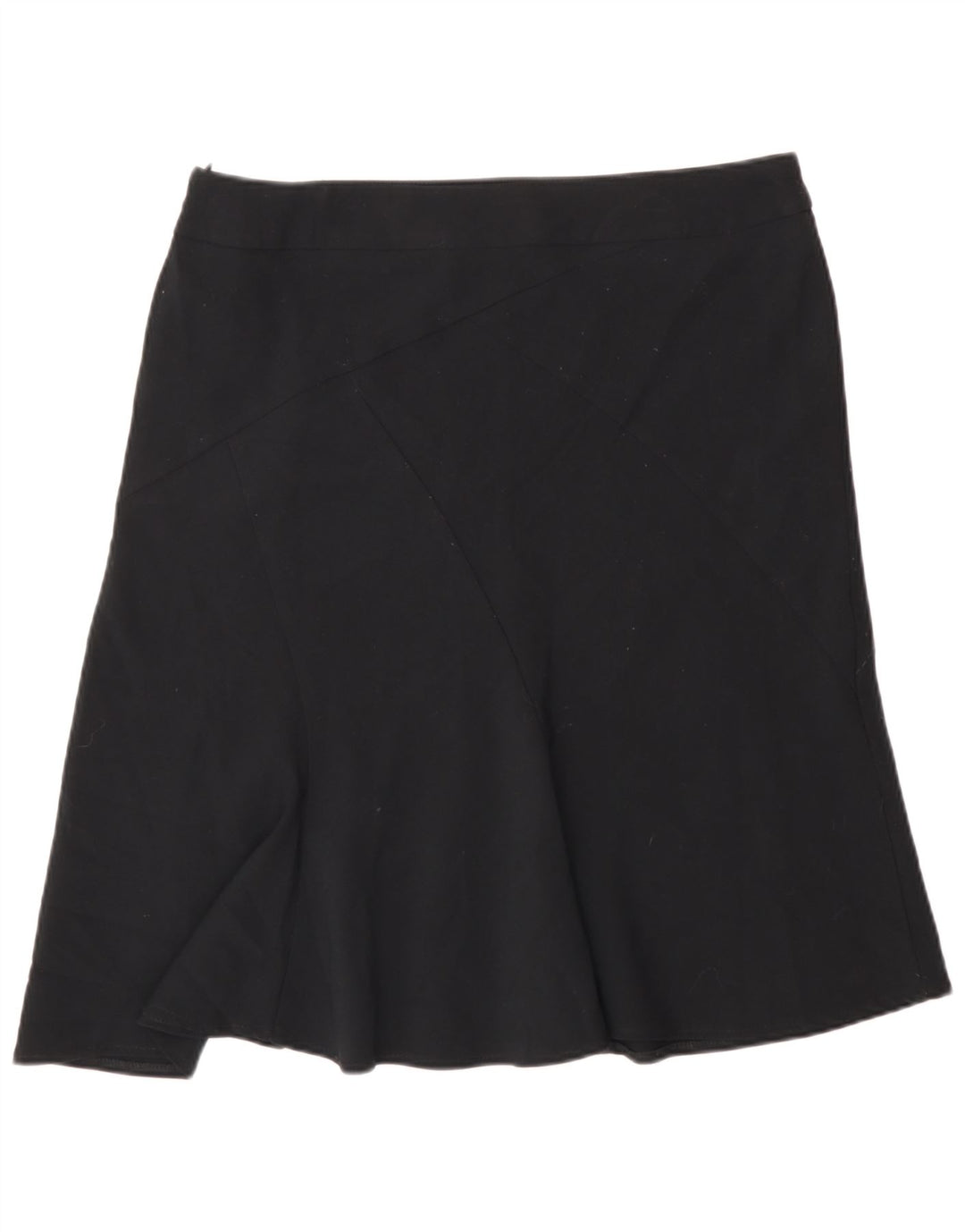 Saia feminina Marks & Spencer UK 14 grande W32 poliéster preto