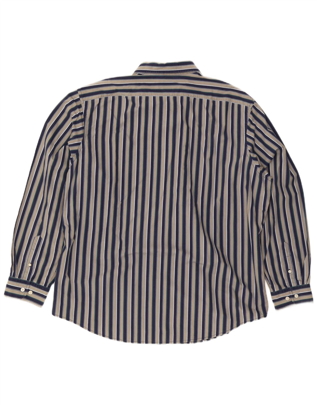 Camisa masculina Gap Classic Fit tamanho 18 1/2 2XL algodão listrado multicolorido