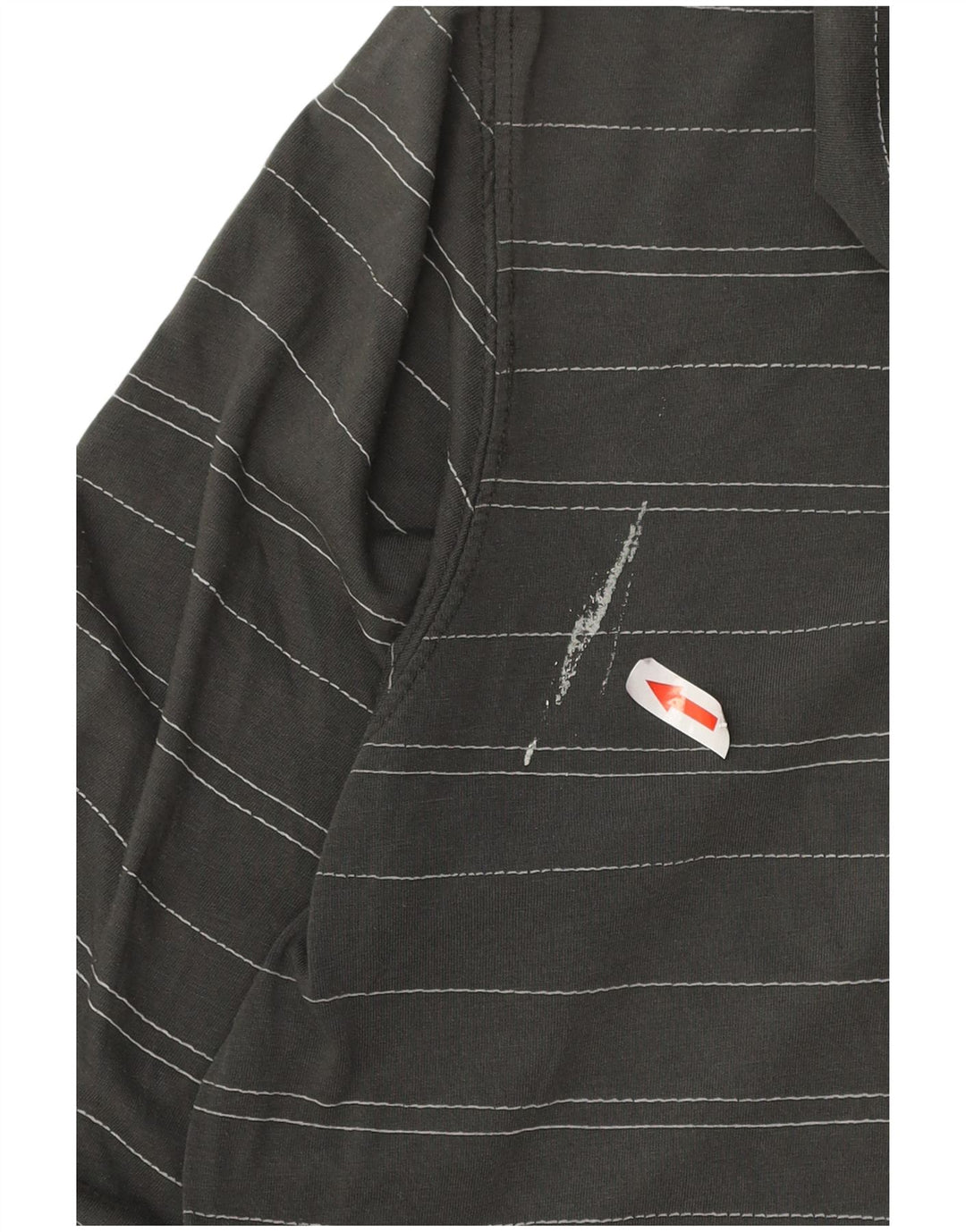 Suéter masculino Vans com capuz e zíper pequeno cinza listrado de algodão