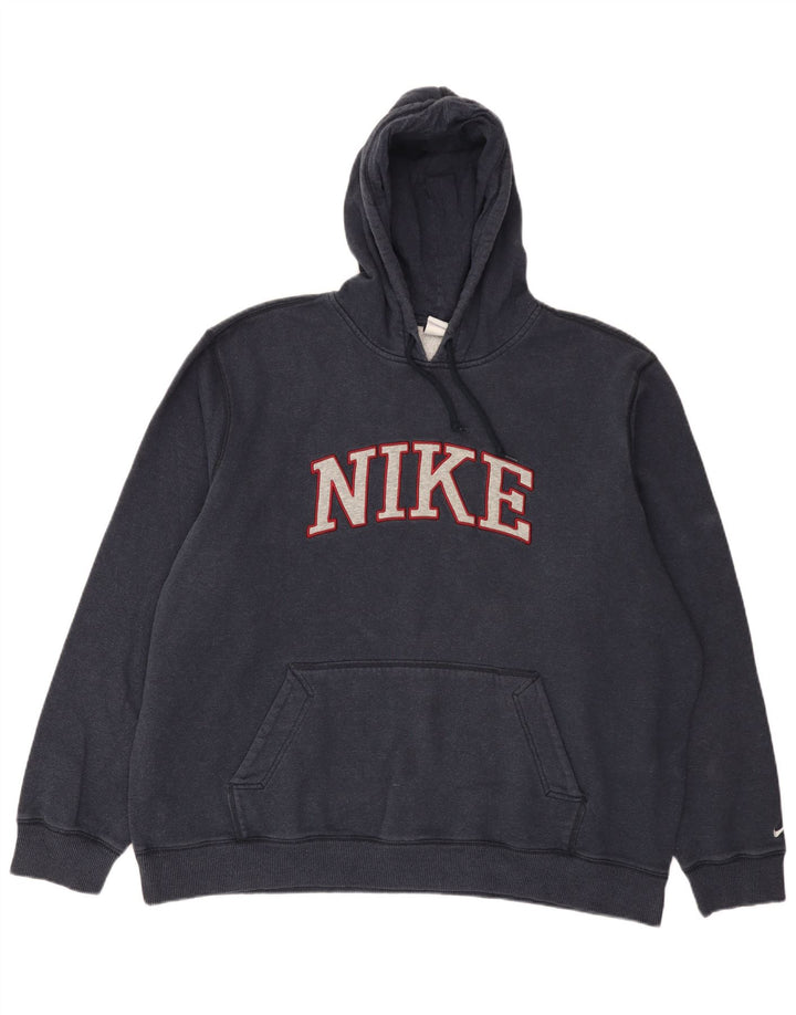 Jumper com capuz gráfico masculino Nike 2XL azul marinho
