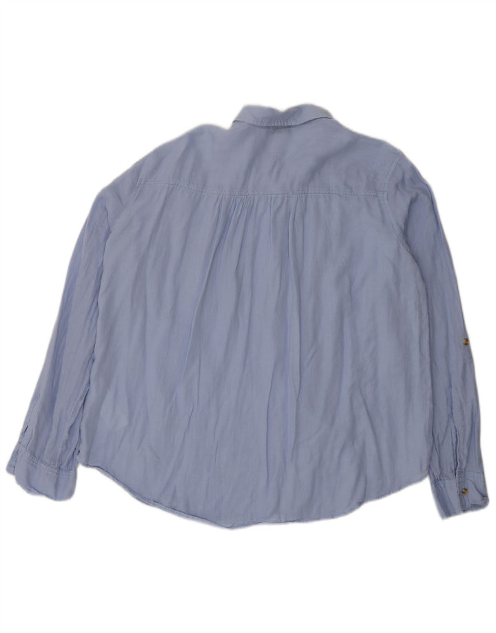 Pulôver feminino Hollister UK 18 XL algodão azul