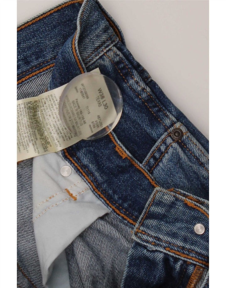 Wrangler Masculino Texas Straight Jeans W38 L30 Azul Algodão