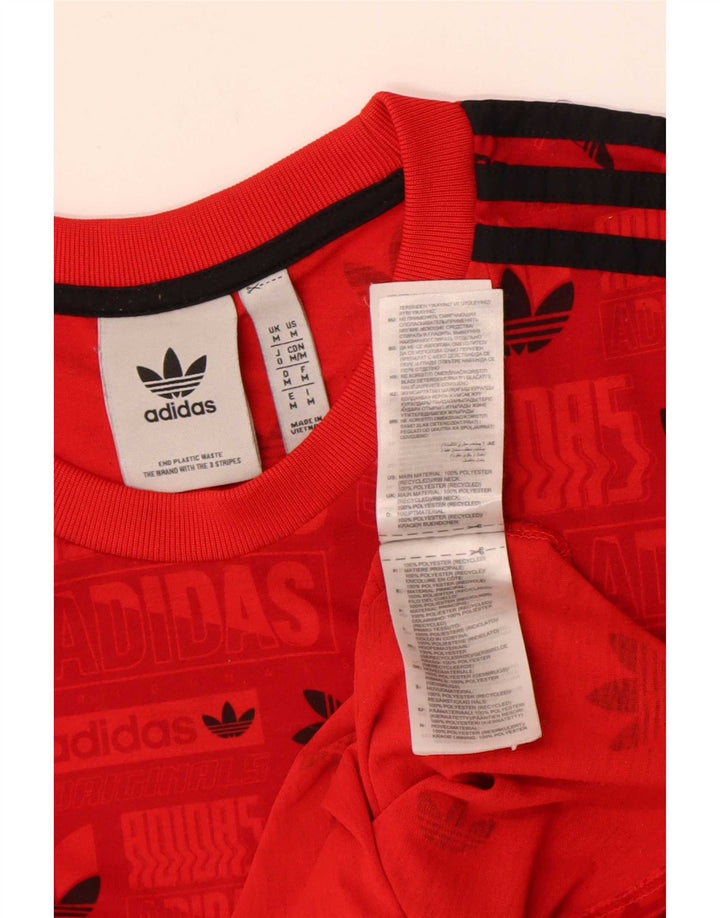 Camiseta Adidas Masculina Regular Graphic Top Médio Poliéster Vermelho