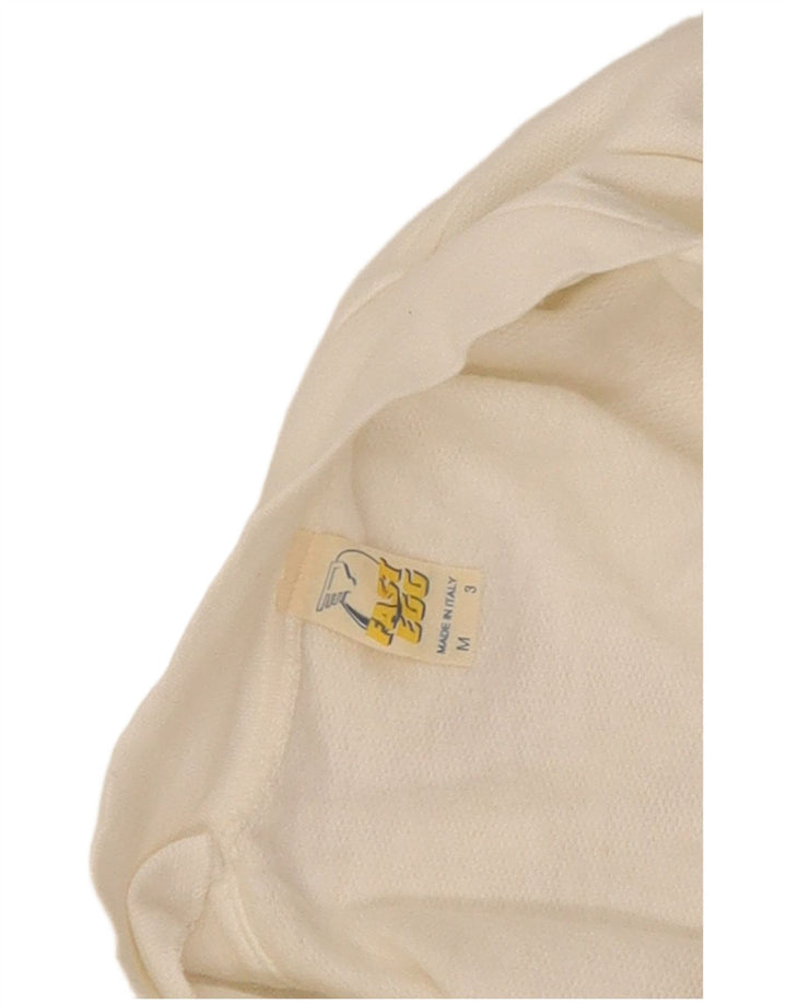 Jaqueta masculina vintage de algodão branco médio