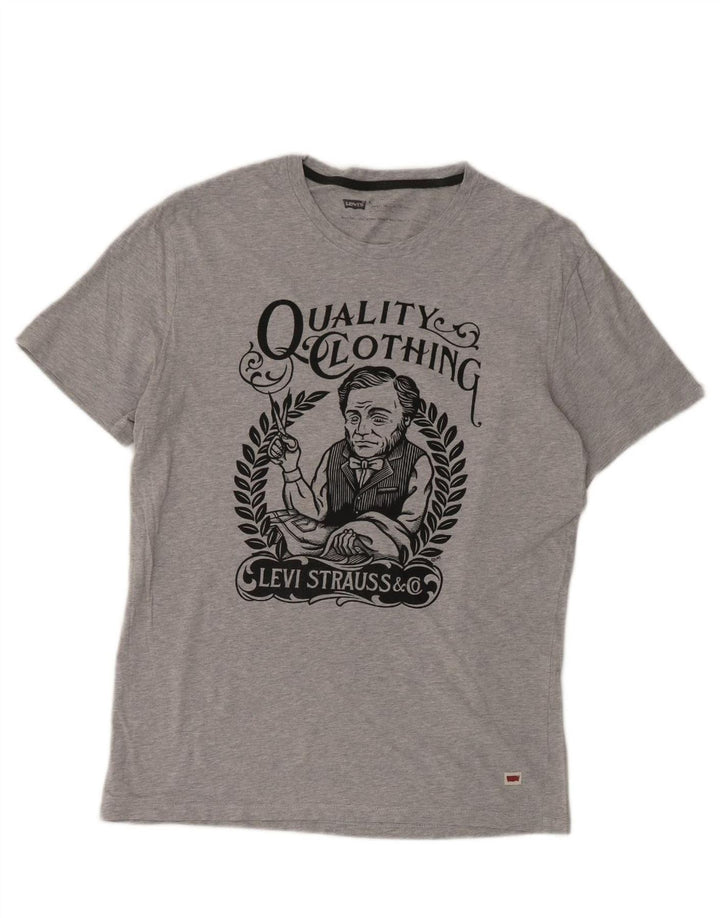 Camiseta gráfica masculina LEVI'S cinza médio