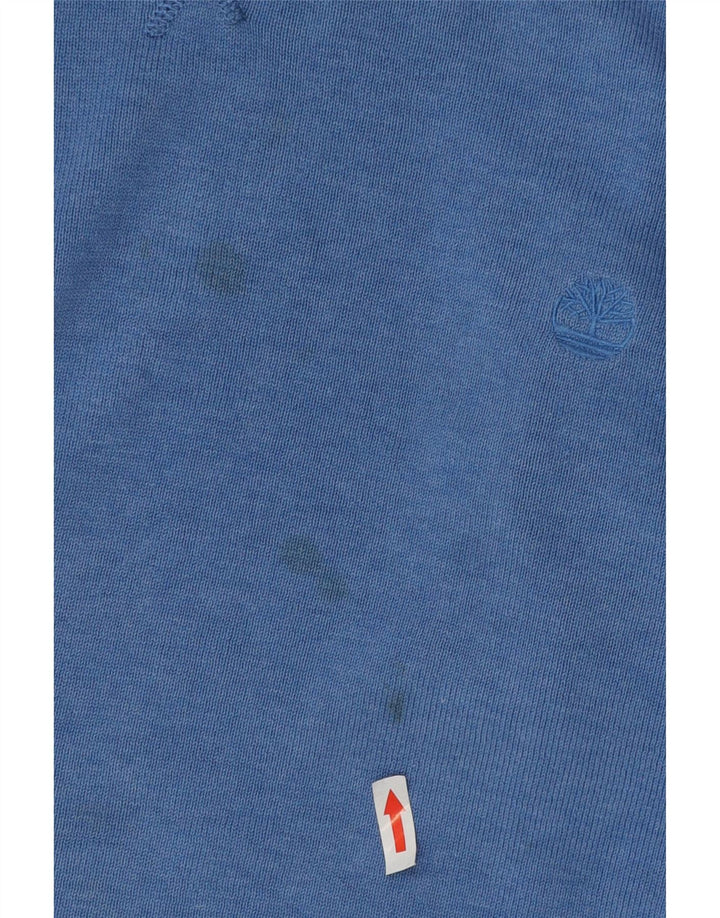 Suéter masculino Timberland com ajuste regular e gola canoa 2XL algodão azul