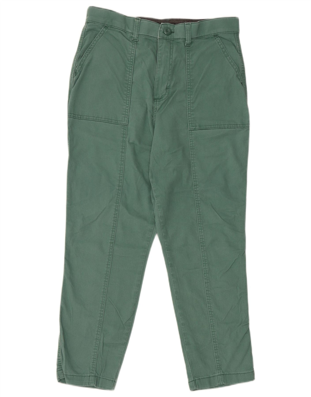 Calça feminina LEE regular fit reta cortada EUA 6 médio W30 L24 verde