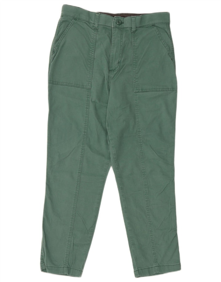 Calça feminina LEE regular fit reta cortada EUA 6 médio W30 L24 verde