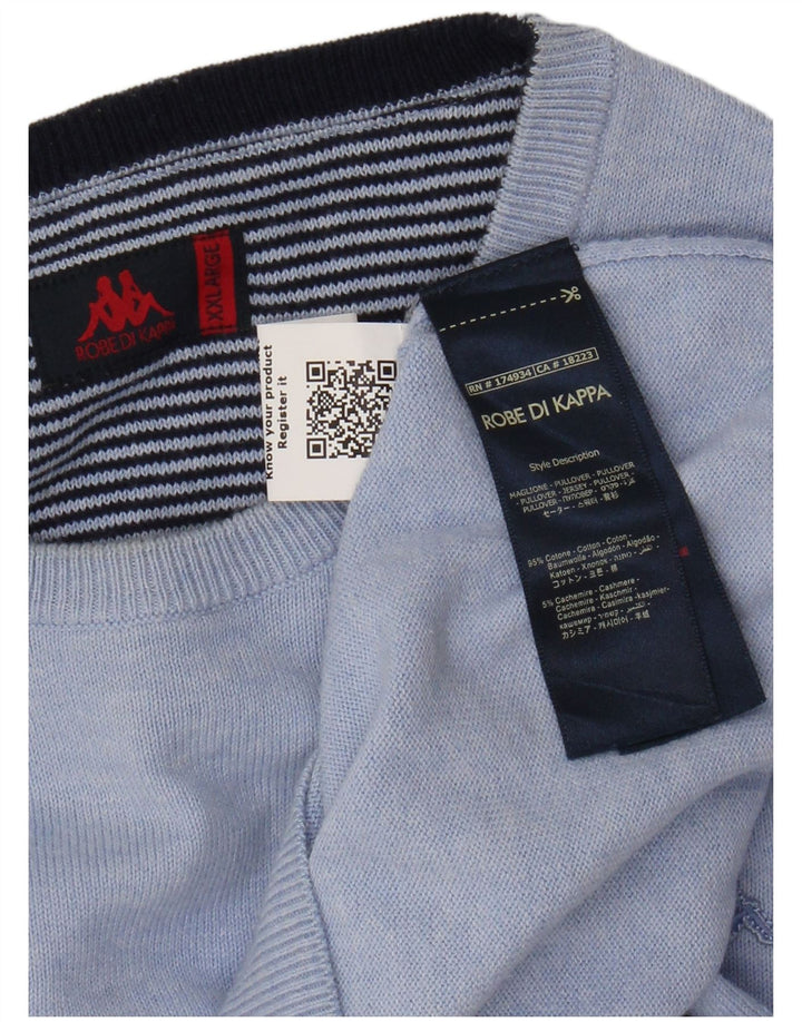 Suéter masculino Kappa com gola redonda 2XL algodão azul