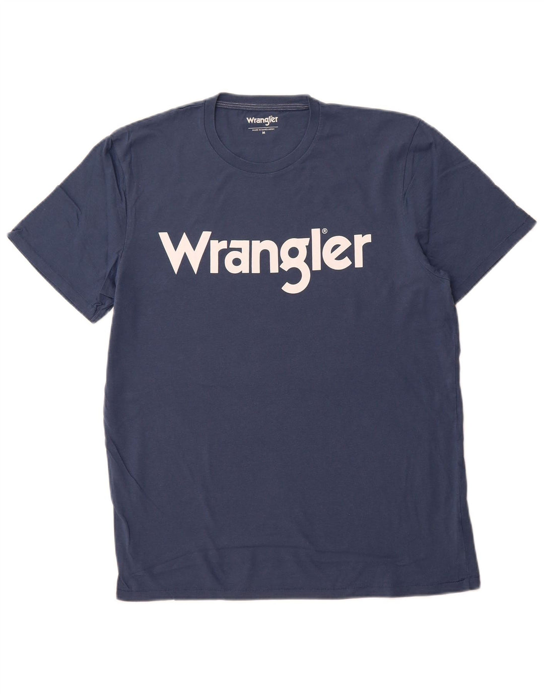 Camiseta gráfica masculina WRANGLER Top médio algodão azul marinho
