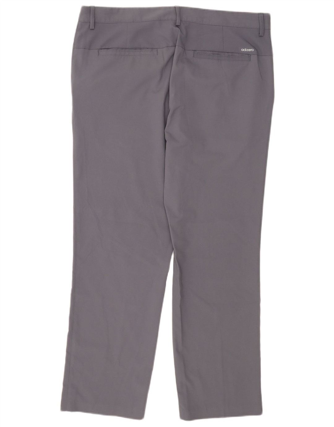Adidas Mens Golf Straight Chino Calças W36 L30 Cinza Poliéster