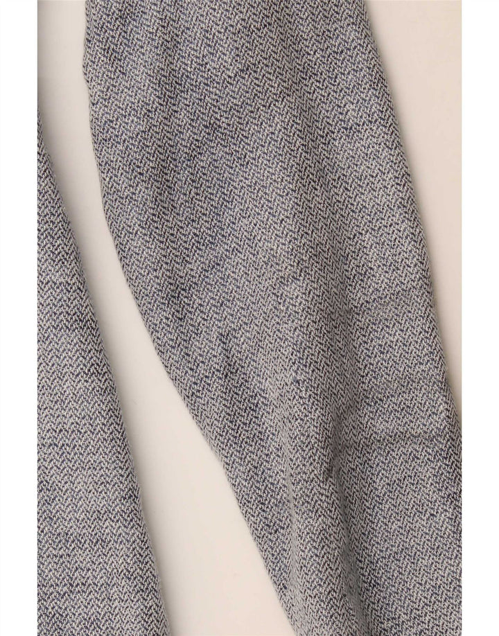 Zara Womens Longline Blazer Jacket Reino Unido 4 XS Azul Chevron Moderno
