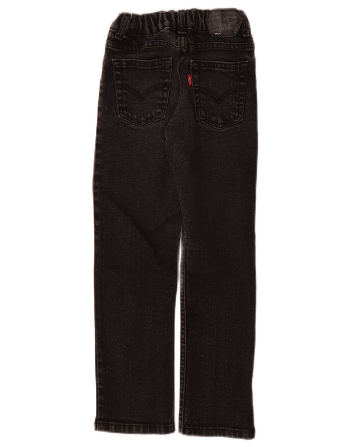 LEVI'S Boys 511 Slim Jeans 6-7 Anos W20 L22 Algodão Preto