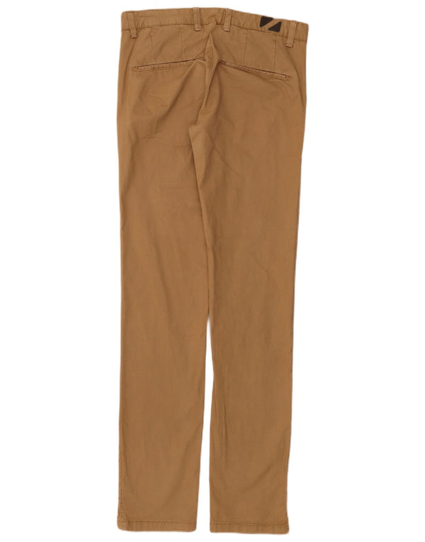 Zara Mens Slim Chino Calças EU 38 Pequeno W30 L34 Bege