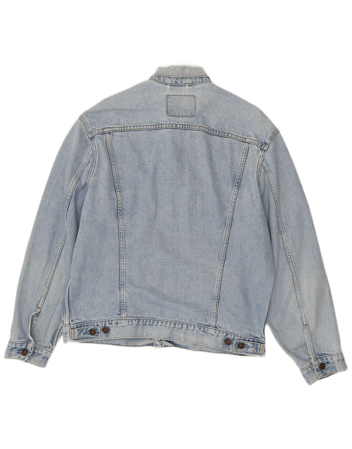 Jaqueta jeans masculina Levi's UK 40 grande algodão azul