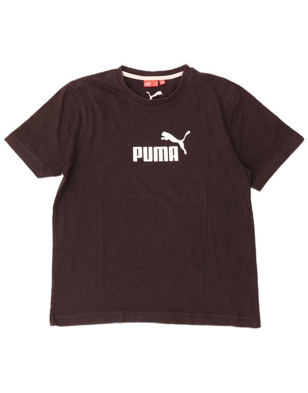 Puma Mens Graphic T-Shirt Top Grande Algodão Marrom