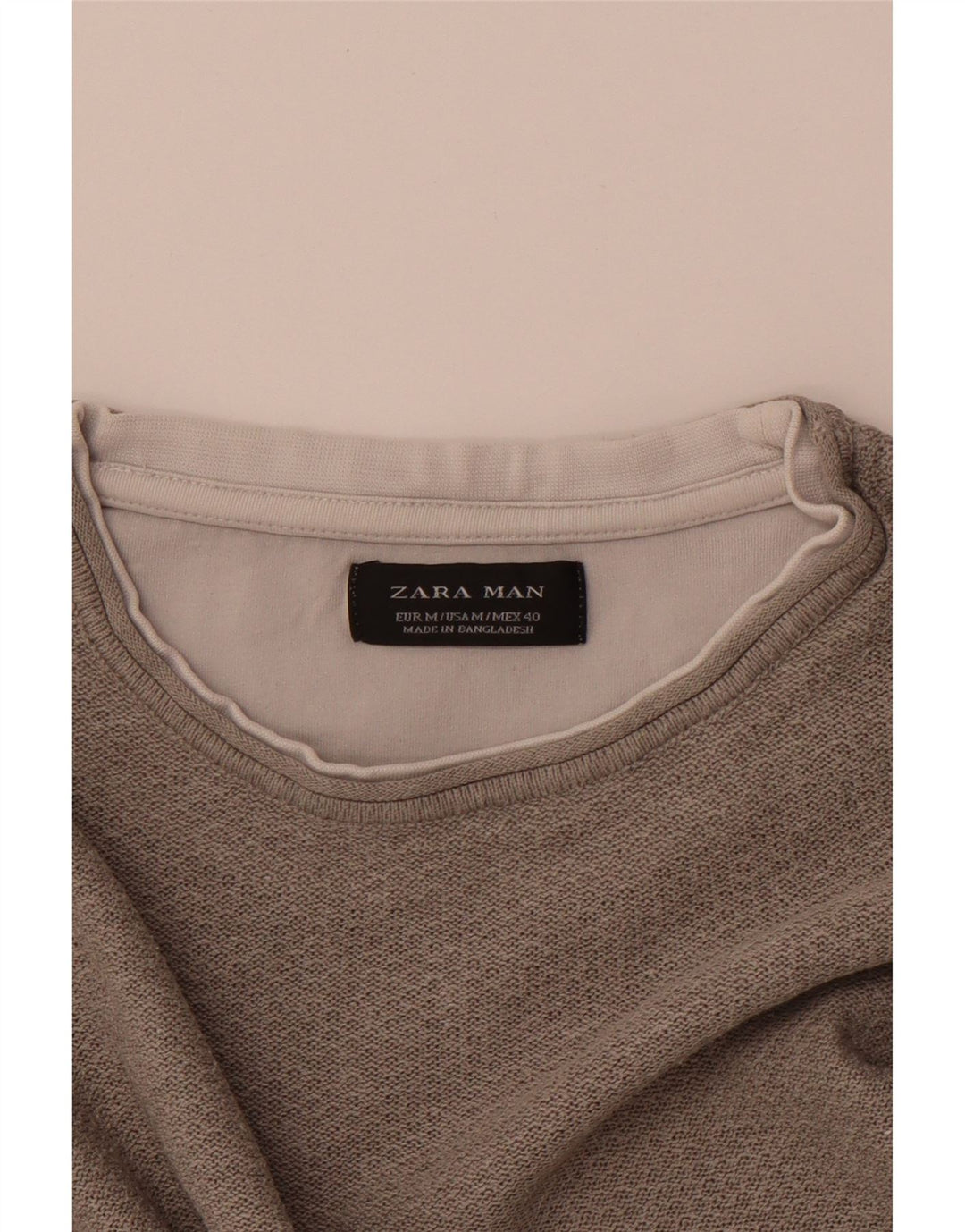 Camiseta masculina ZARA cinza médio
