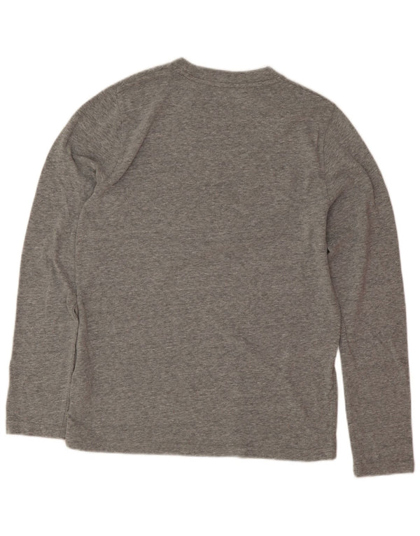 Abercrombie & Fitch Boys Graphic Top manga comprida 11-12 anos cinza manchado