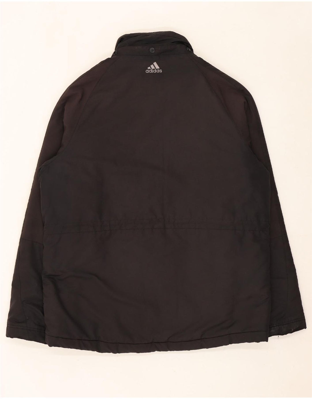 Jaqueta corta-vento masculina ADIDAS UK 40 grande poliéster preto