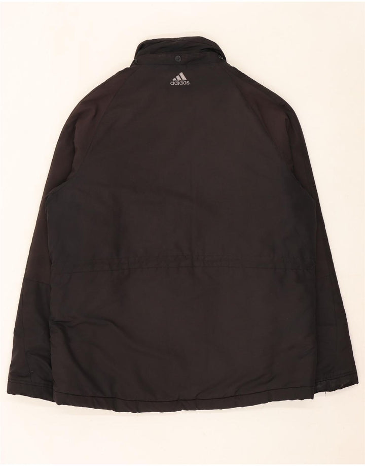 Jaqueta corta-vento masculina ADIDAS UK 40 grande poliéster preto