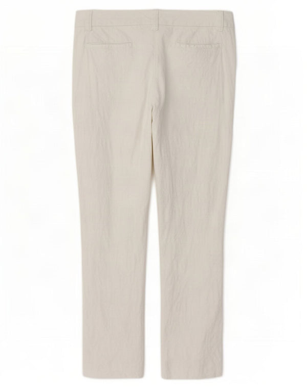 Calça Chino Feminina Moschino Slim UK 14 Grande W34 L27 Algodão Branco