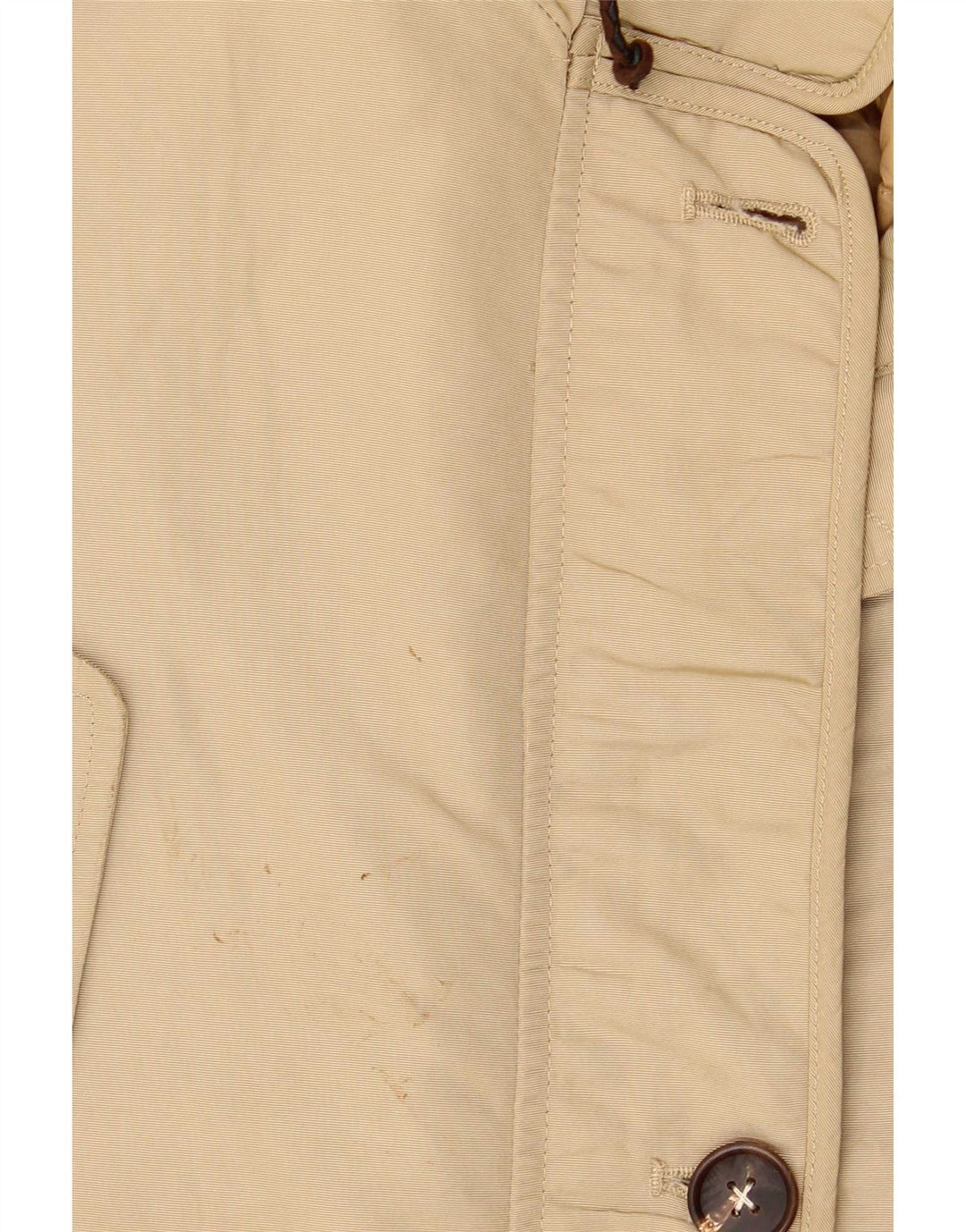 Jaqueta Parka feminina com capuz grande Massimo Dutti Reino Unido 6 XS Caqui
