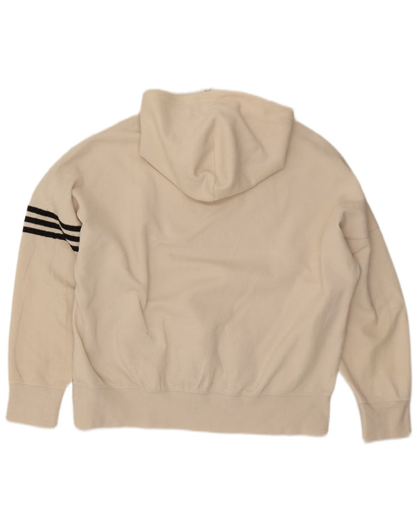 Adidas Mens Hoodie Jumper Médio Algodão Bege