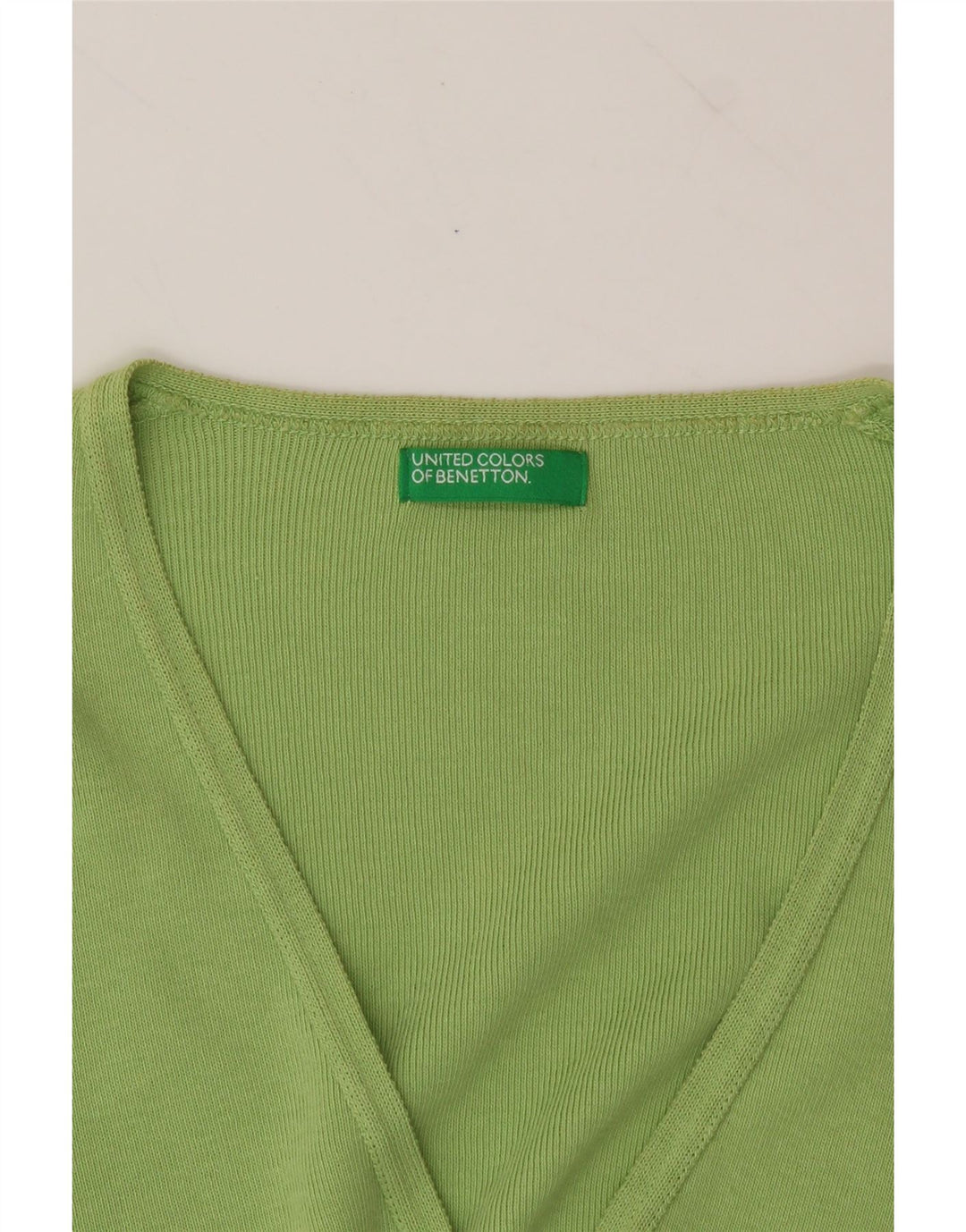 BENETTON Womens Cardigan Sweater UK 6 XS Green Cotton Vintage Benetton and Second-Hand Benetton from Messina Hembry 
