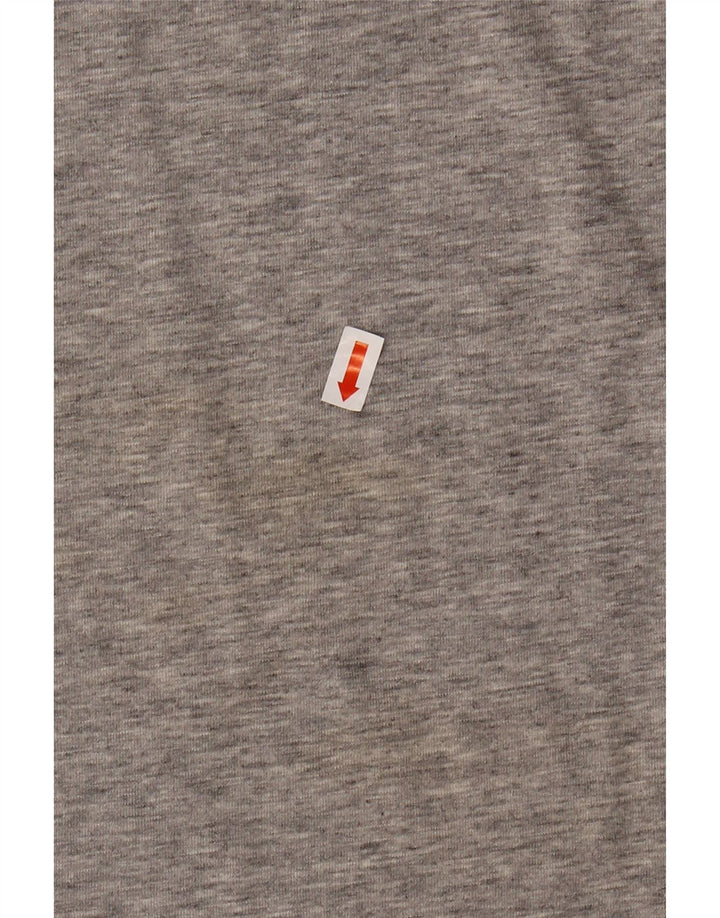 ADIDAS Mens Climalite Graphic T-Shirt Top Grande Algodão Cinzento