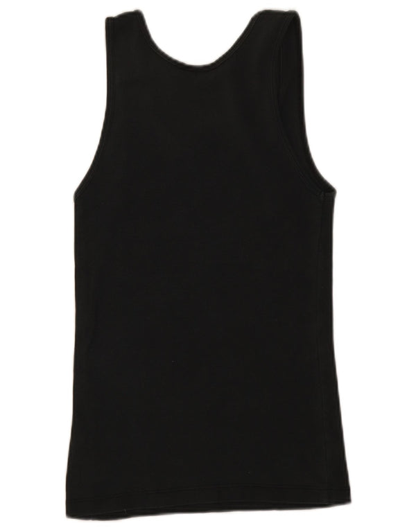 Colete feminino Topshop UK 10 pequeno algodão preto