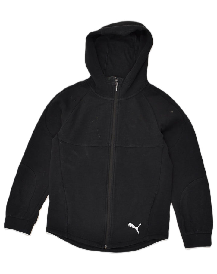 PUMA Boys Zip Hoodie Sweater 13-14 Years XL Black Cotton | Vintage Puma | Thrift | Second-Hand Puma | Used Clothing | Messina Hembry 