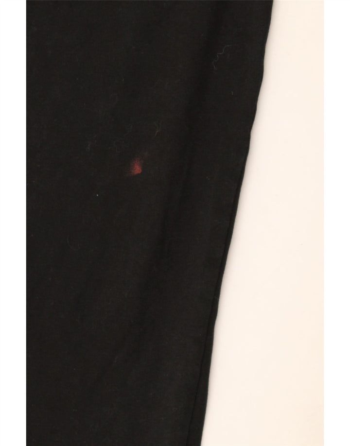 Calça de treino feminina Marks & Spencer Reino Unido 12 algodão preto médio