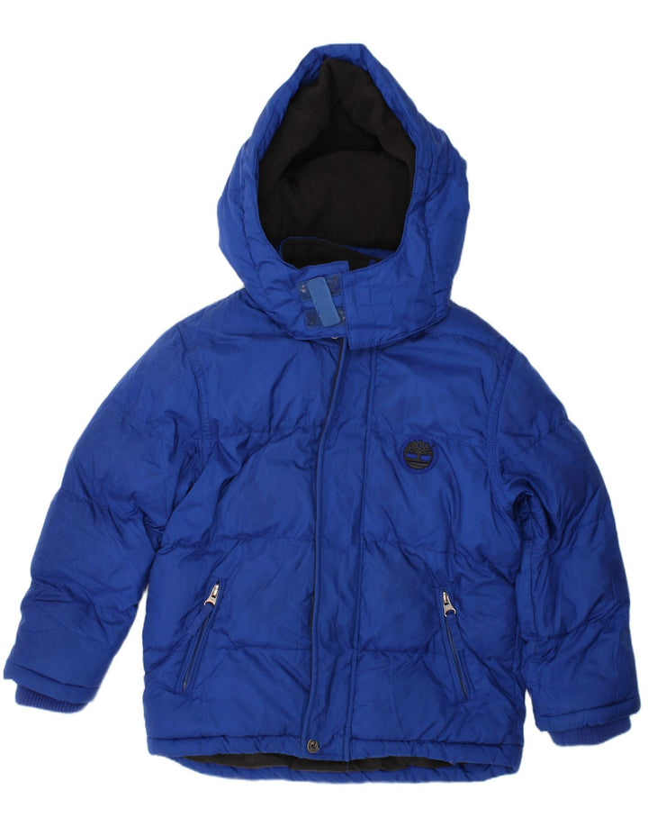 Casaco acolchoado com capuz TIMBERLAND menino 5-6 anos azul poliéster