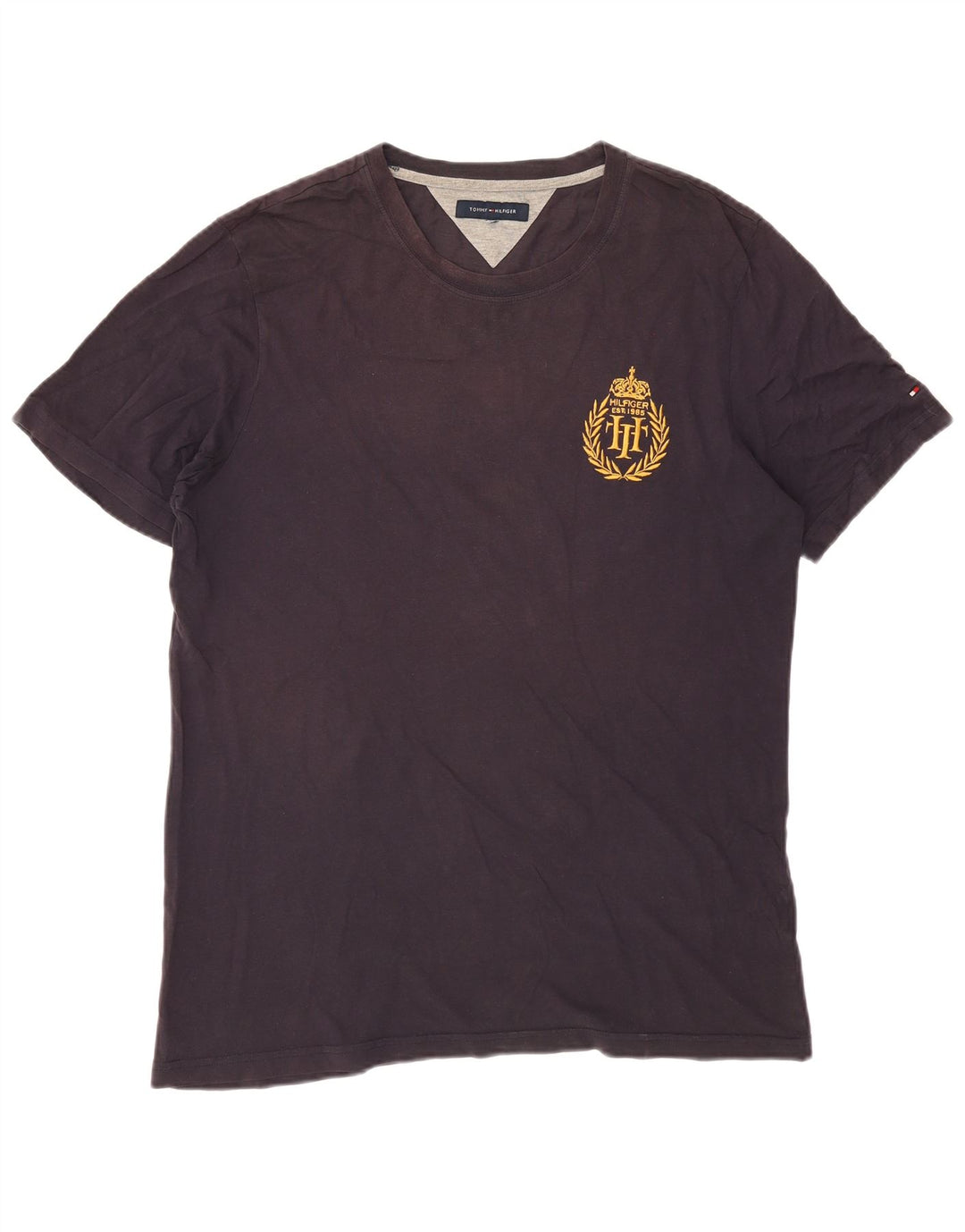 Tommy Hilfiger Camiseta masculina Top Médio Preto