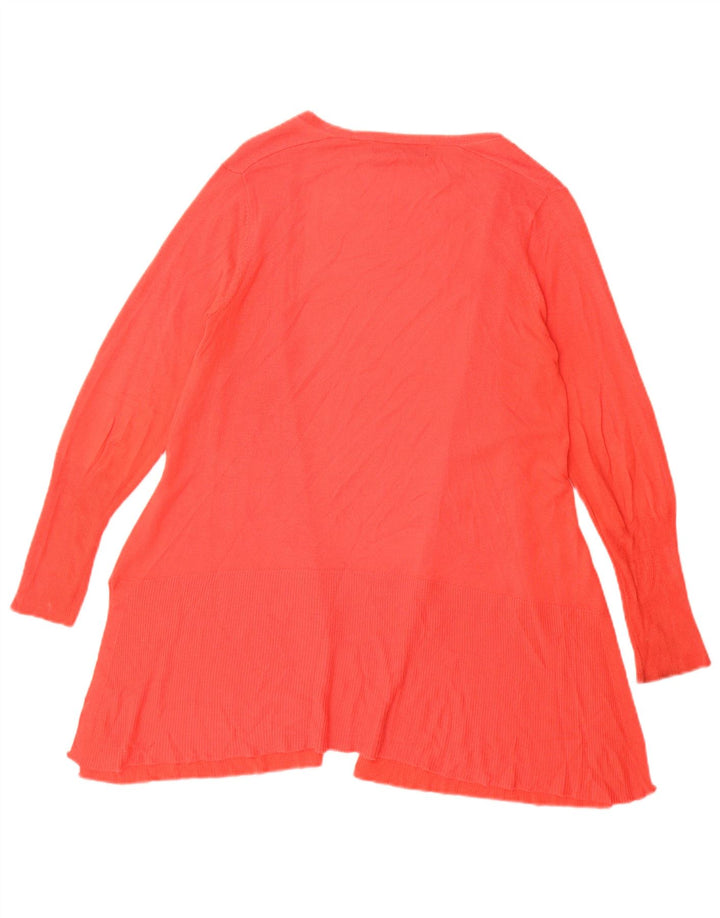 Suéter de cardigã aberto feminino Marks & Spencer UK 12 vermelho médio