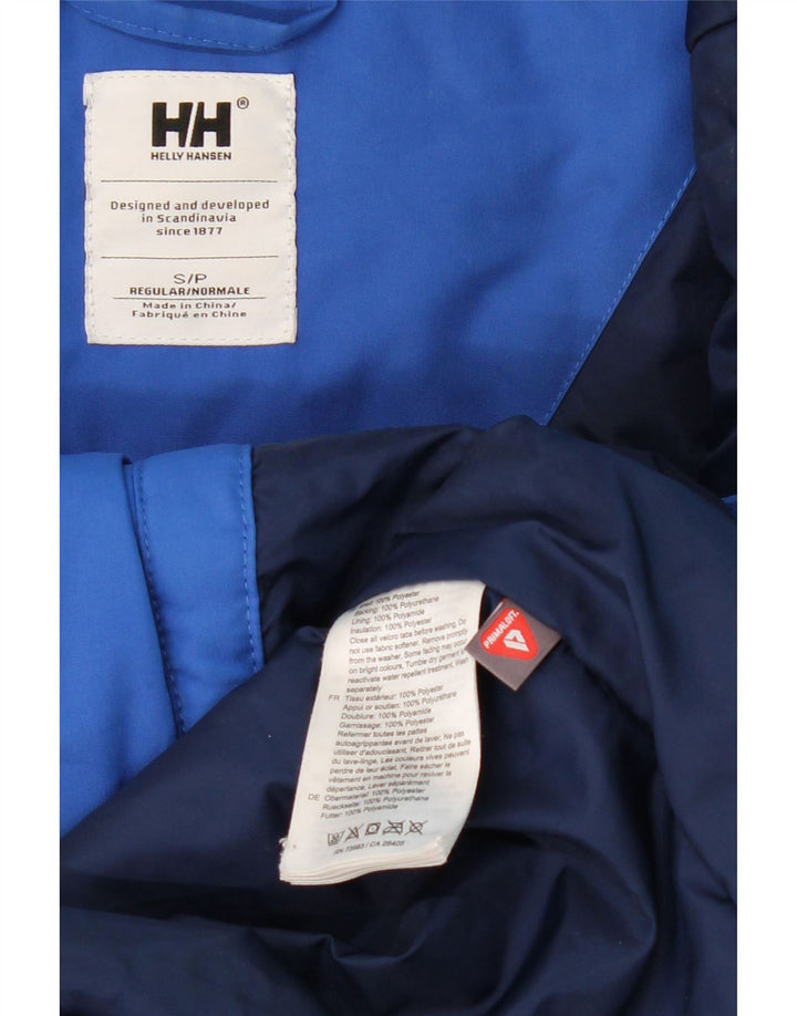 Jaqueta corta-vento masculina HELLY HANSEN de ajuste regular com capuz Reino Unido 36 azul pequeno