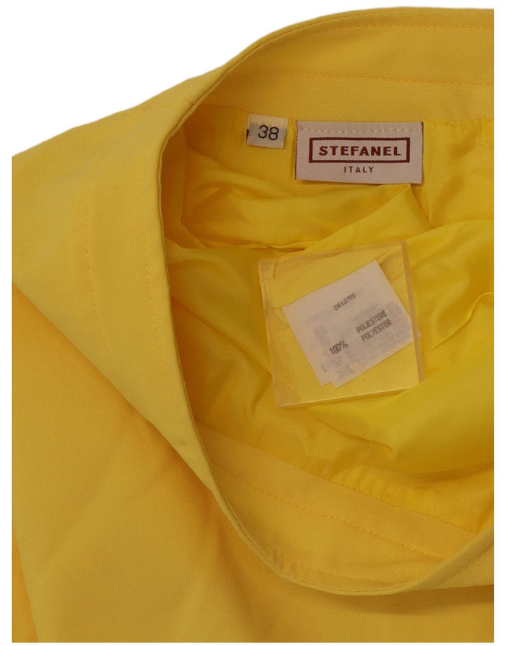 STEFANEL Womens Mini Skirt IT 38 XS W27 Yellow Polyester