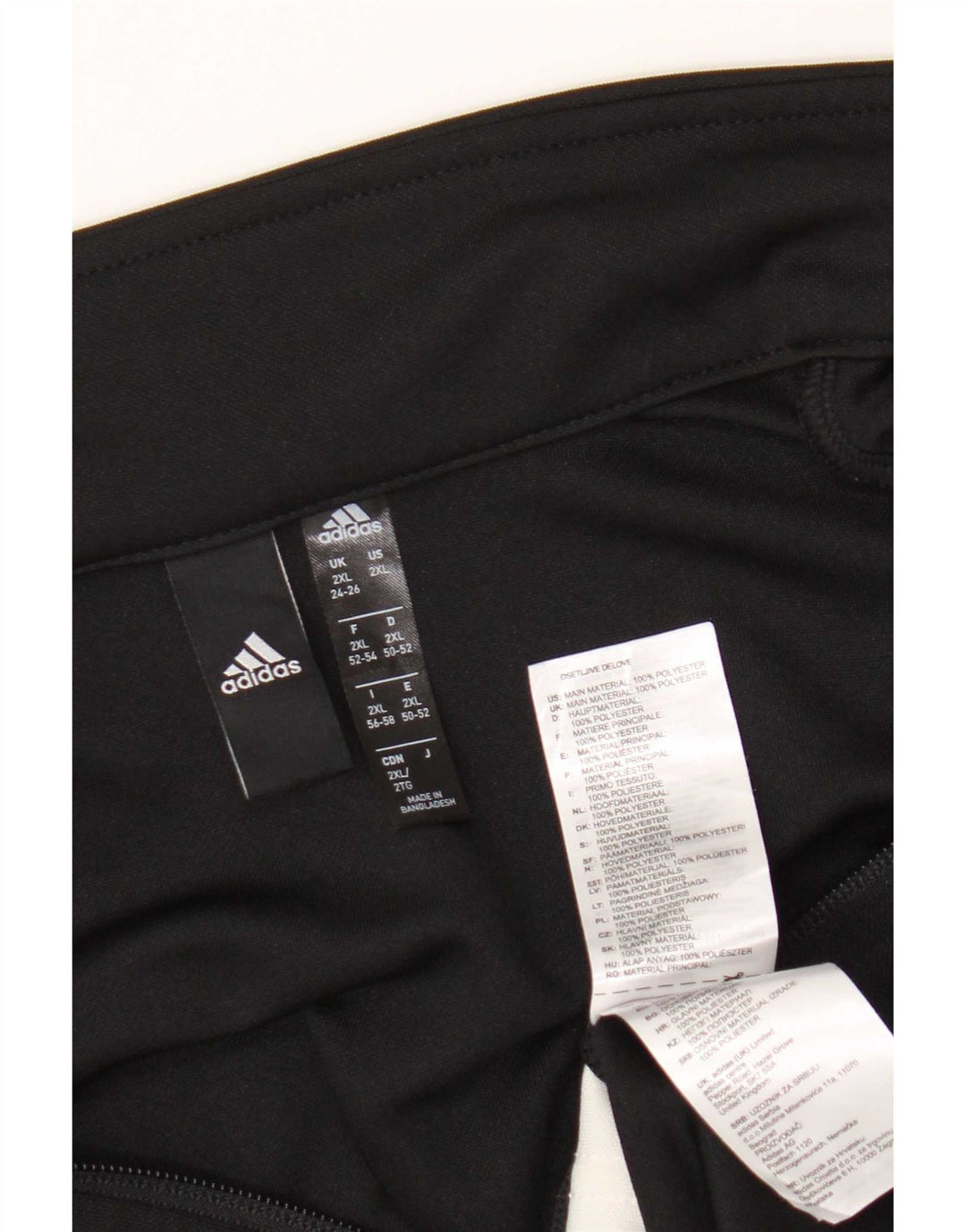Adidas Womens Tracksuit Top Jacket UK 24/26 2XL Preto Colorblock Poliéster