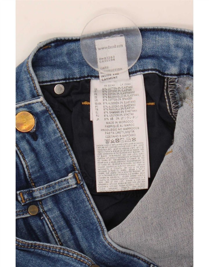 Diesel feminino Sandy Regular Slim Straight Jeans W28 L29 Azul Algodão