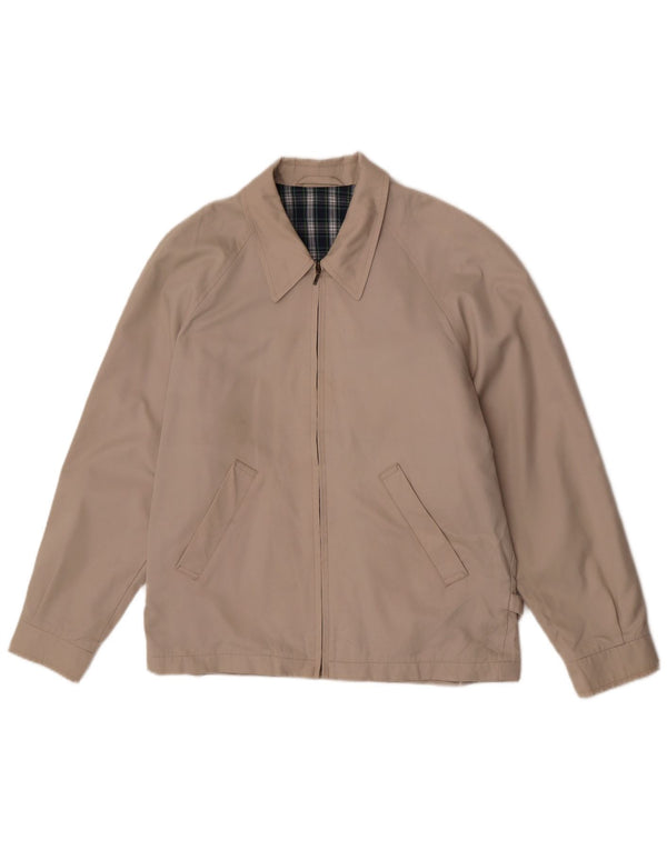 Jaqueta bomber masculina Marks & Spencer UK 36 poliéster bege pequeno