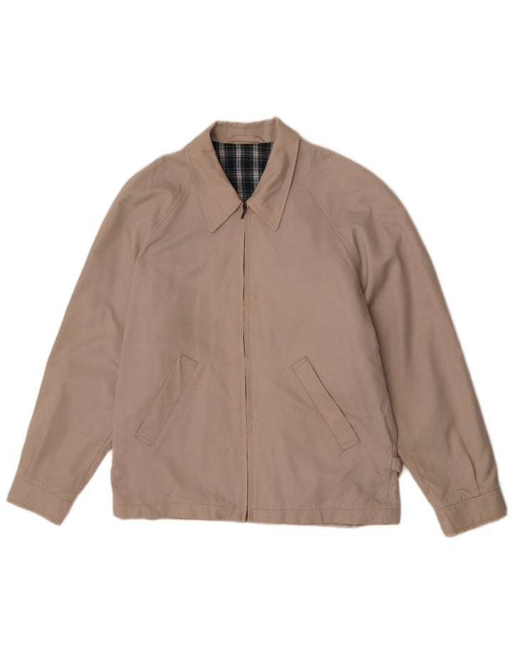 Jaqueta bomber masculina Marks & Spencer UK 36 poliéster bege pequeno
